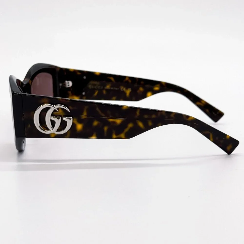 NEW GUCCI SUNGLASSES HAVANA BROWN WOMEN CAT EYE EYEWEAR GUCCI GG1951S 002 - Picture 6 of 11